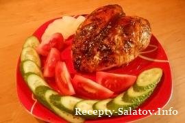 Запеченная курица с пикантным соусом - пошаговый рецепт