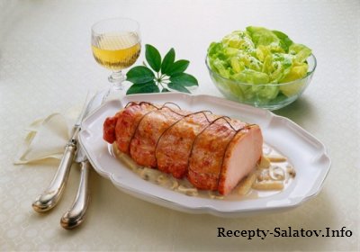 Нежное мясо свиной корейки запеченное в духовке