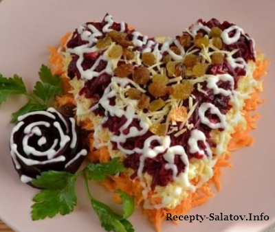 Диетический салат с изюмом и черносливом - пошаговый рецепт