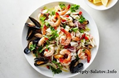 Итальянский салат из морепродуктов к 8 марта