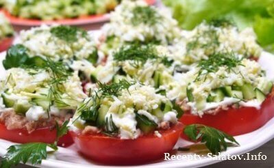 Простой салат из помидор под шубой необычный рецепт
