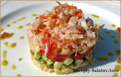 Салат из овощей и крабов / Crab Salad рецепт от шеф повара