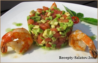 Салат авокадо с креветками / Avocado Salad