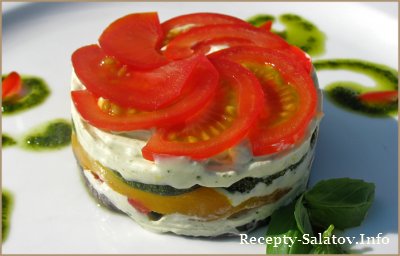 Сырный салат с овощами - Cheese Salad рецепт для ресторана