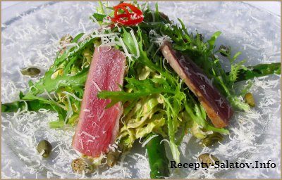 Рецепт от шеф повара салат с красным тунцом