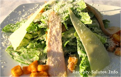 Салат Цезарь с курицей рецепт из ресторана