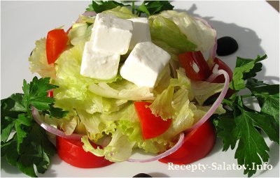 Греческий салат / Greek Salad пошаговый рецепт для ресторана