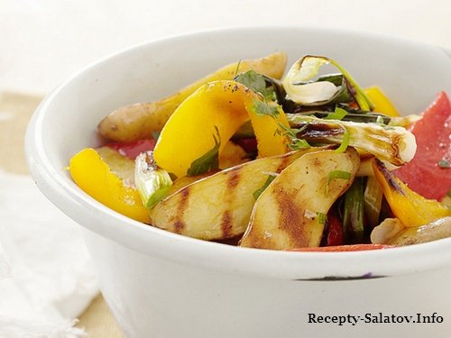 Образец подачи блюда - Картофельный гриль-салат со сладким перцем
