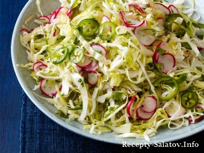 Мексиканский салат из капусты с редисом пошаговый рецепт