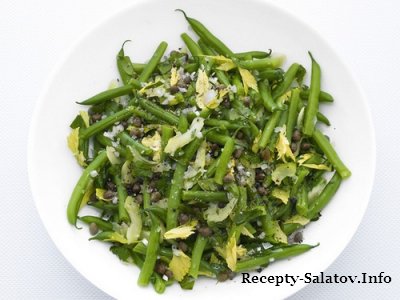 Итальянский салат из зеленой фасоли и сельдерея пошаговый рецепт