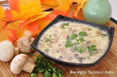 Обалдений простой рецепт грибного супа с сыром и грибами