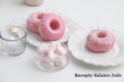 Десерт пончик-донат в малиновой глазури пошаговый видео рецепт