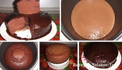 Прекрасный десерт торт в шоколадном сиропе