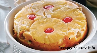 Креативный десерт творожная запеканка с ананасами - пошогово
