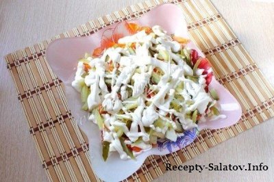 Салат охотничий из куриного филе и овощей - пошаговый рецепт