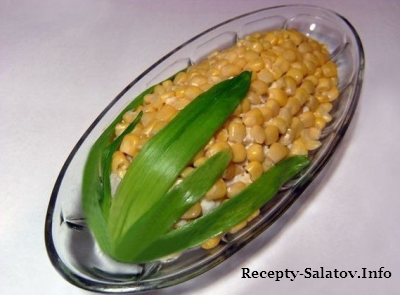 Простой креативный салат из кукурузы и яйца - пошагово
