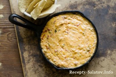 Сырный чили-соус к тортильяс или к чипсам пошаговый рецепт