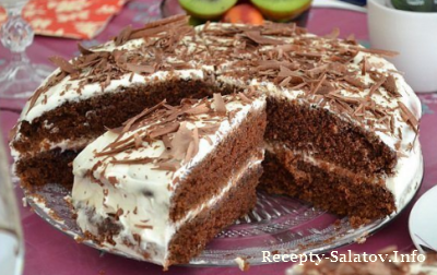Шоколадный торт на кефире пошаговый рецепт с фото