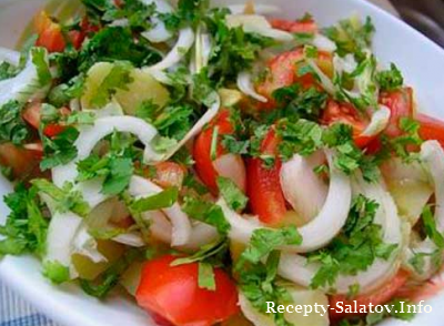 Овощной салат Андалузский пошаговый рецепт приготовления