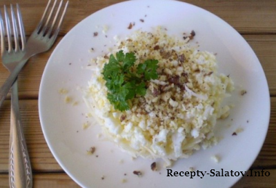 Обалденный салат из яйца и куриного филе | пошаговый рецепт