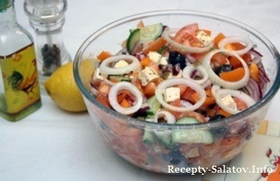 Греческий салат из маслин без косточки пошаговый рецепт
