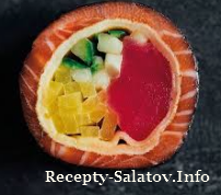 sashimi-roll с лососем и тунцом