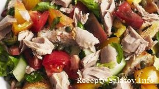 Итальянский салат панцанелла с тунцом - пошаговый рецепт