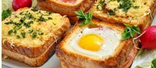 Оригинальные бутерброды с яйцом и сыром