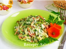 Свежий салат Овощное раздолье пошаговый рецепт
