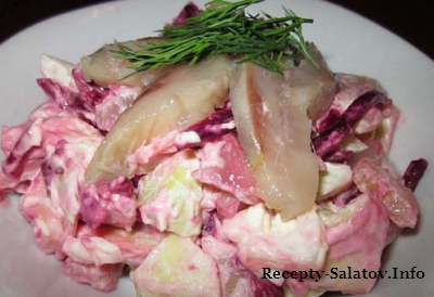 Салат из сельди с яблоком пошаговый рецепт с фото