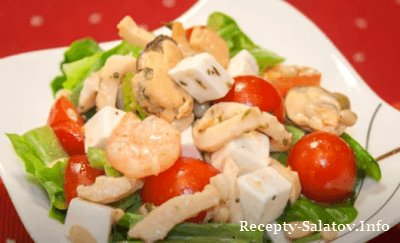 Салат из морепродуктов Морское ассорти - пошаговый рецепт