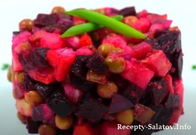 Классический рецепт салата винегрет из отваренных овощей