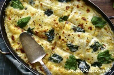 Рецепт Лазаньи со шпинатом и сыром пошаговый рецепт с фото