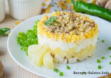 Салат из курицы с ананасами и кукурузой - пошаговый рецепт