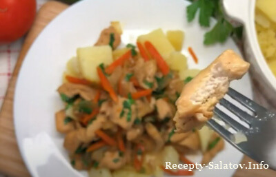 Идеальный ужен за 15 минут из курицы и овощей - видео рецепт