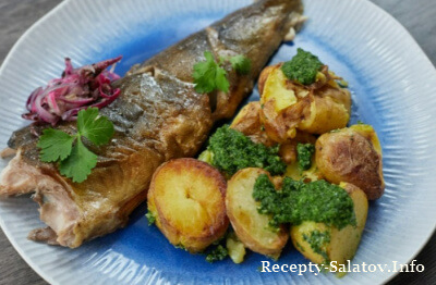 Рецепт запеченной рыбы терпуг с картошкой - ПроСто кухня