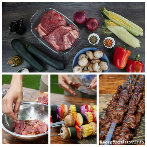 Рецепт шашлычков из мяса и овощей от ПроСТО кухня