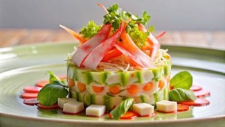 Салат из Крабовых палочек и овощей - пошаговый рецепт