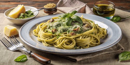 Мафальдине с соусом «Песто алла Дженовезе»: классический итальянский рецепт пасты
