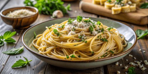 Спагетти с сыром и травами: вкусный рецепт пасты