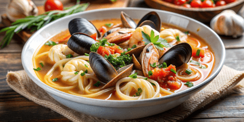 Вкусный и легкий рецепт супа из морепродуктов со Стеллине