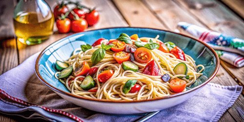 Спагетти с овощами: вкусный рецепт легкой пасты